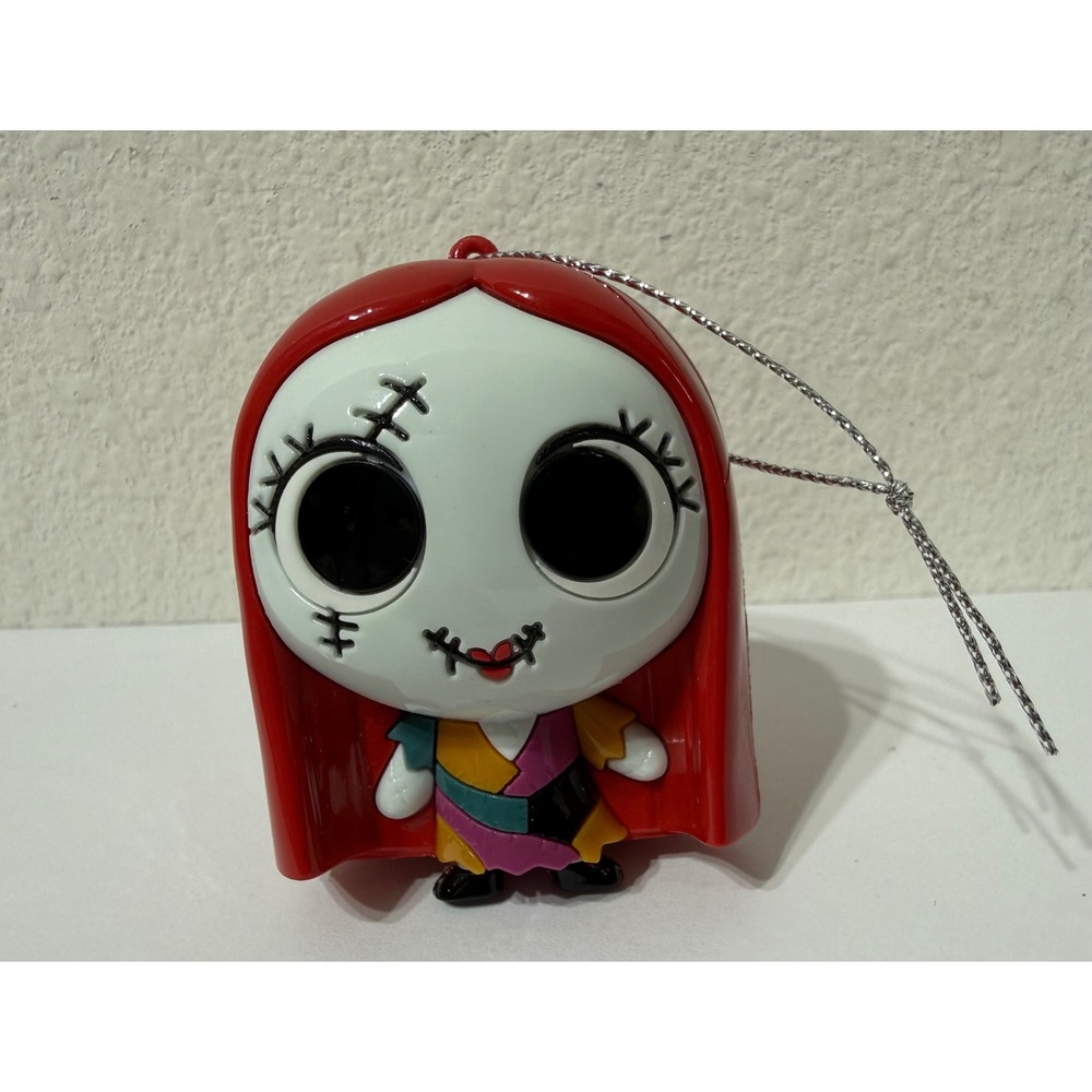 Disney Nightmare Before Christmas Sally Stylized Plastic Ornament Red White 2.5"